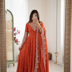 presenting new designer party wear heavy embroidery rainbow sequence with purl work anarkali set