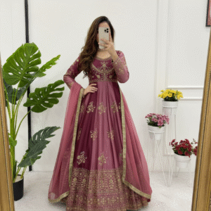 wedding special thread with sequence work anarkali & duppatta