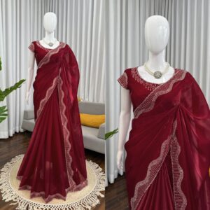 premium banarasi tissue silk saree – semi kanchivaram party wear  (copy)