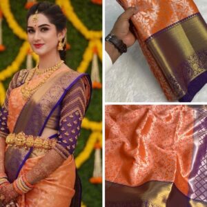 premium banarasi tissue silk saree – semi kanchivaram party wear 