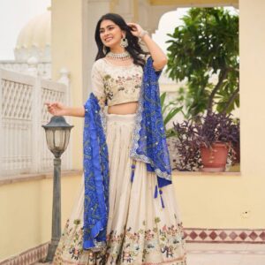 wedding special heavy embroidery sequin & thread work lehenga choli