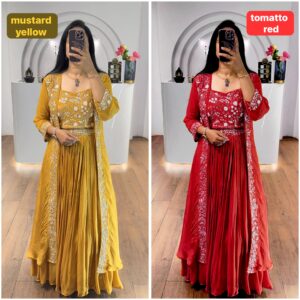 designer crepe silk top lehenga set (copy)