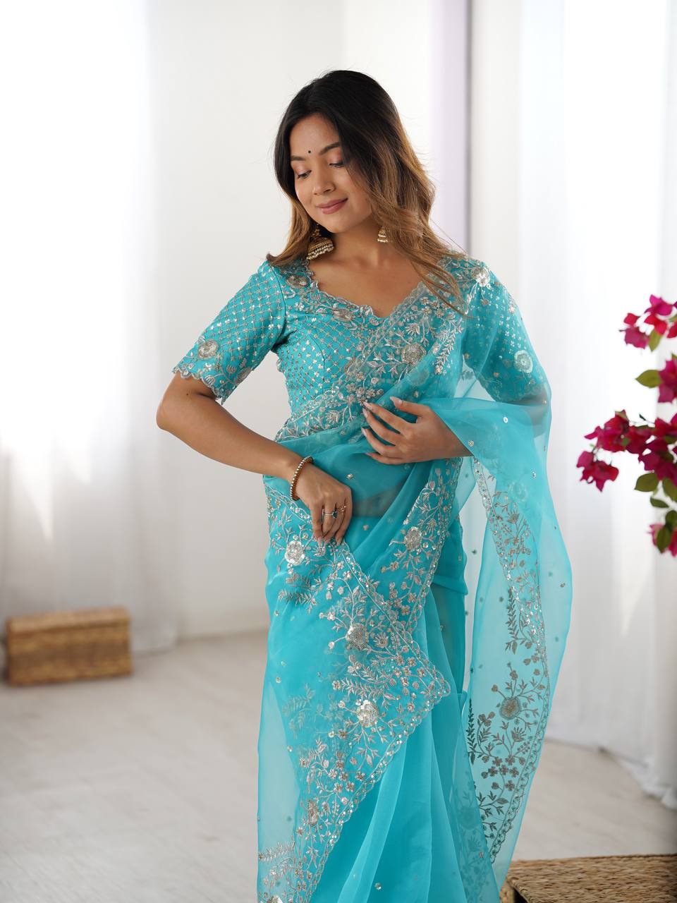 wedding special coding with thread work designer saree & blouse (copy) wedding special coding with thread work designer saree & blouse (copy)