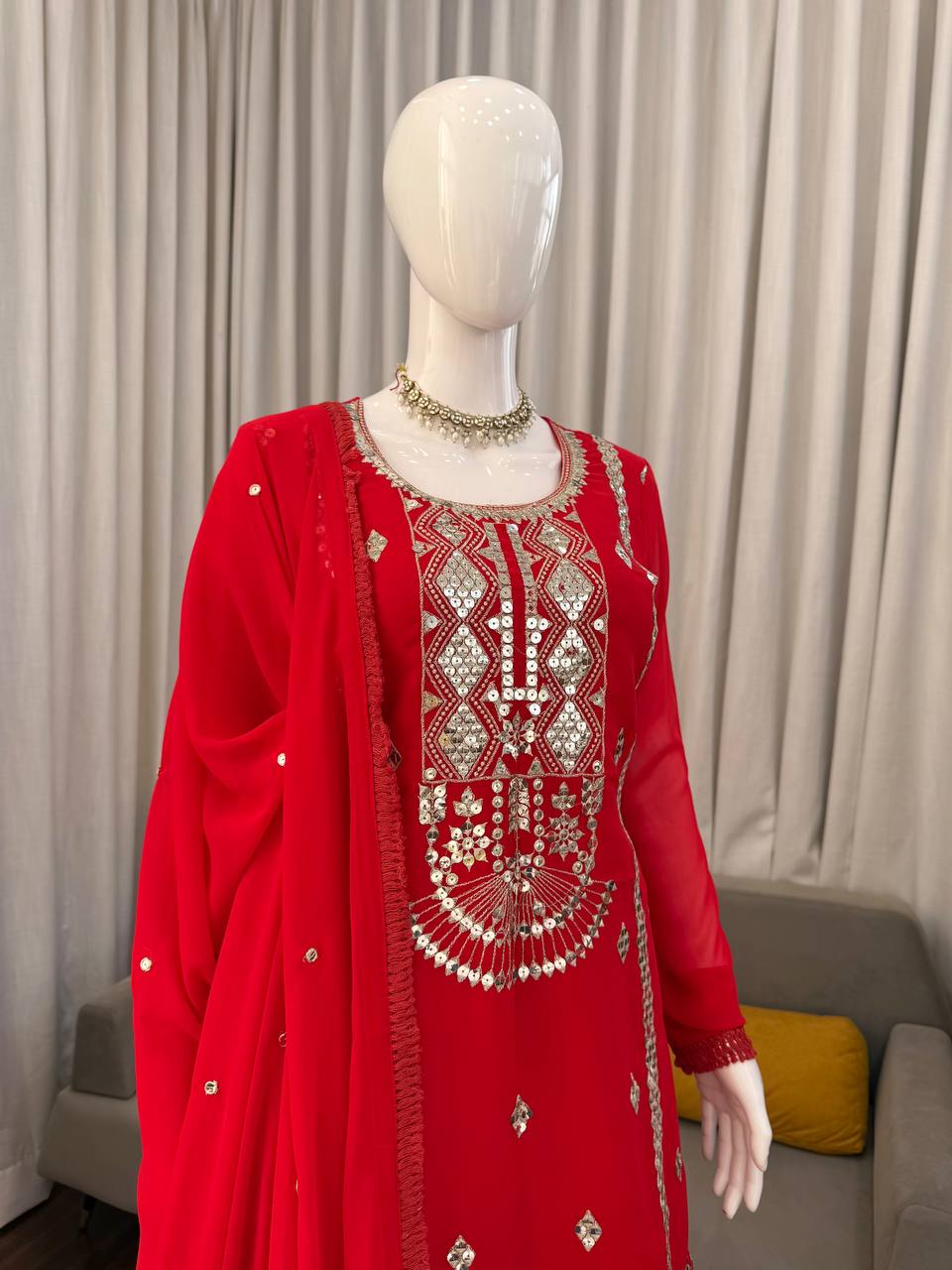 heavy embroidered kurti plazzo & dupatta set – stylish festive ethnic wear heavy embroidered kurti plazzo & dupatta set – stylish festive ethnic wear