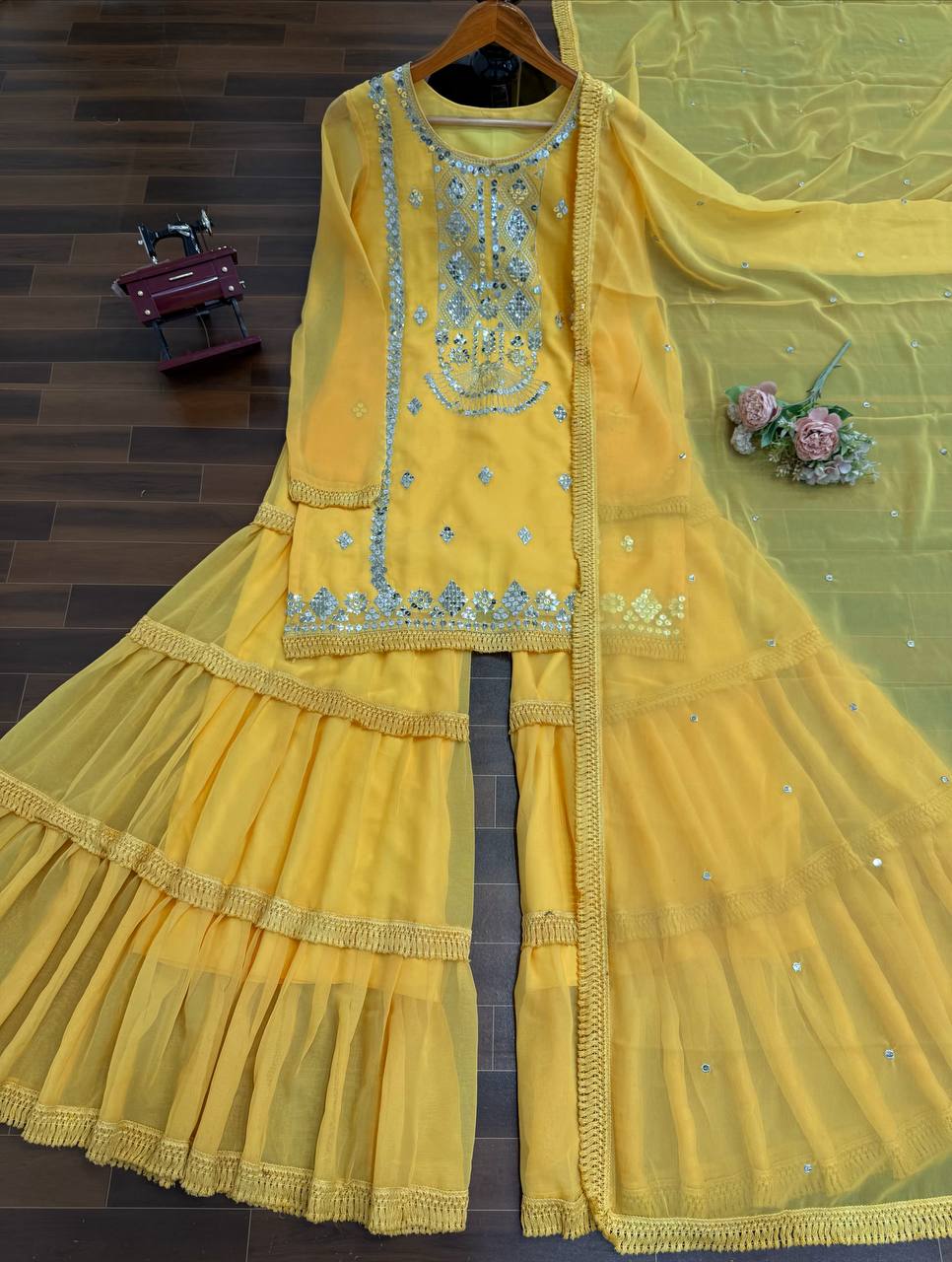 faux georgette sequence work top sharara & dupatta set – elegant festive & wedding wear (copy) faux georgette sequence work top sharara & dupatta set – elegant festive & wedding wear (copy)