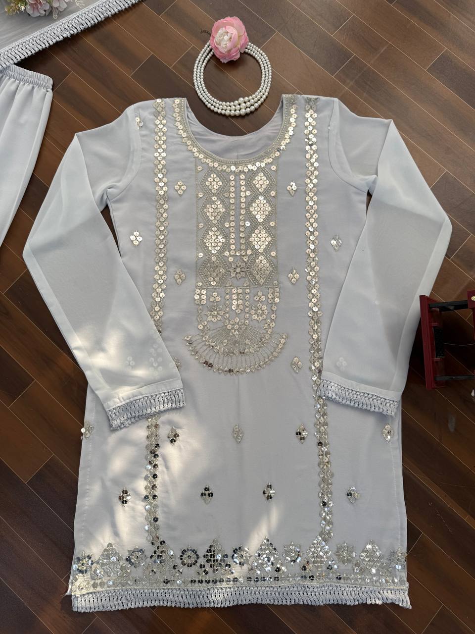 faux georgette sequence work top sharara & dupatta set – elegant festive & wedding wear (copy) faux georgette sequence work top sharara & dupatta set – elegant festive & wedding wear (copy)